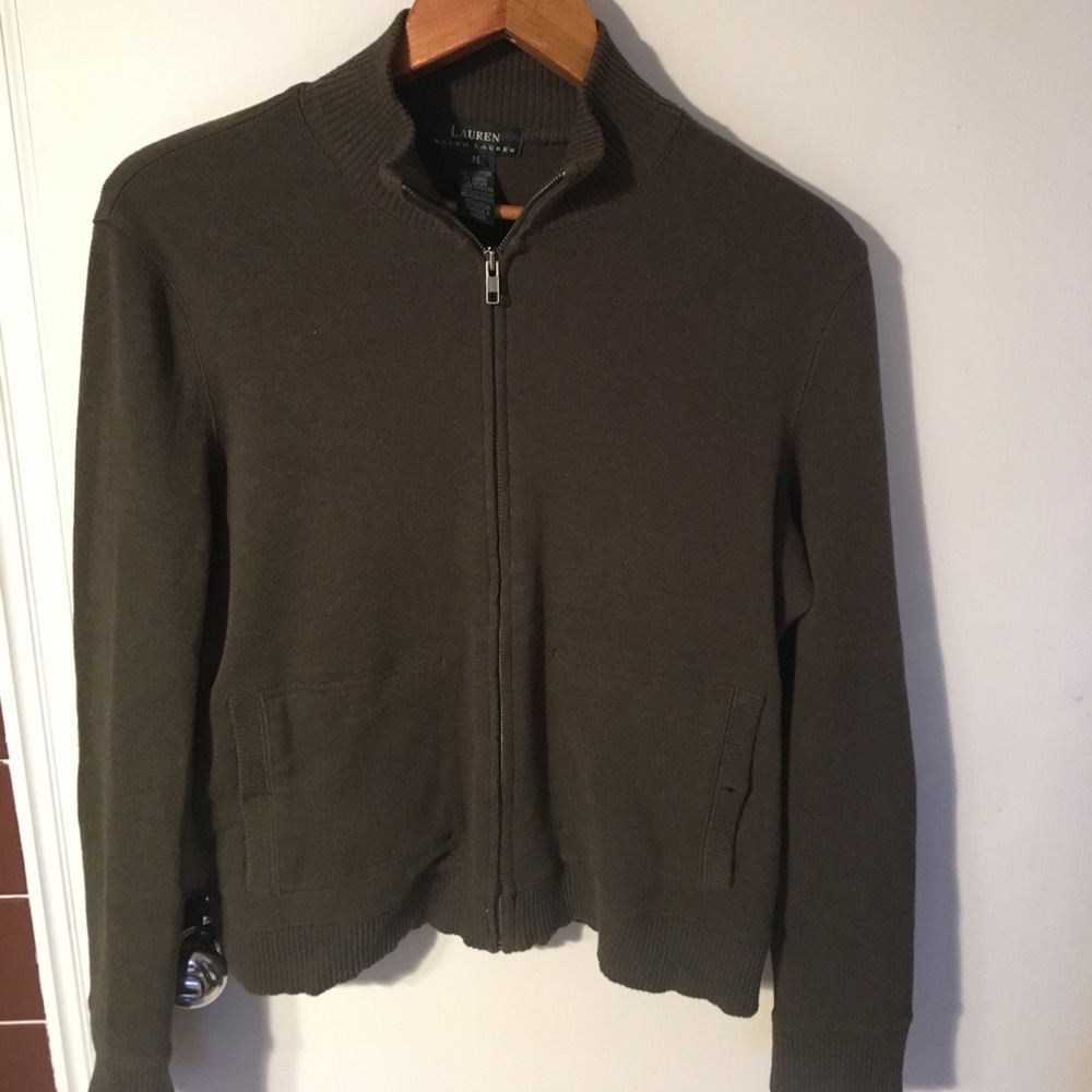 Ralph Lauren Zippered Sweater w elbow patches